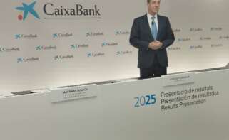 Gonzalo Gortazar, consejero delegado de CaixaBank, durante la presentación de resultados de 2025