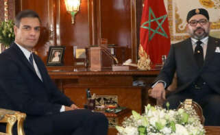 Pedro Sánchez con Mohamed VI