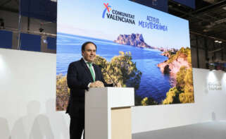 El presidente de la Generalitat Valenciana, Juanfran Pérez Llorca, en Fiturfitur