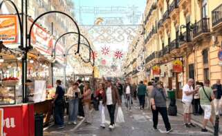 Turistas en la ciudad de Valencia