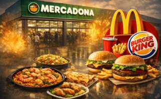 Mercado, Burger King y McDonalds en un montaje apoyado por IA