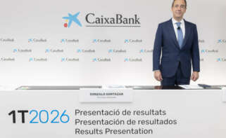 Gonzalo Górtázar en Valencia, durante la presentación de resultados del primer trimestre de 2026 de Caixabank