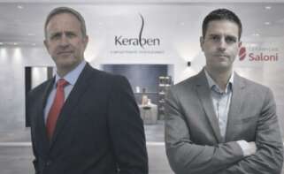 Philippe Hamers y Francisco Carvajal, ex presidente y presidente de Keraben y Cerámicas Saloni