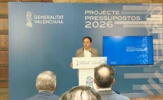 El presidente de la Generalitat, Juanfran Pérez Llorca, en la presentación de presupuestos de 2026