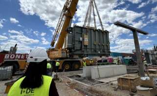 Llegada nuevo transformador a subestación en El Oliveral de Riba-Roja. Foto: Iberdrola