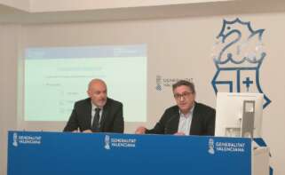Eusebio Monzó, secretario autonómico de Hacienda, y José Antonio Rovira, conseller de Hacienda
