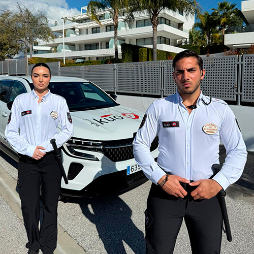Vigilantes de Seguridad de Kuo. Foto: KuoSpain.