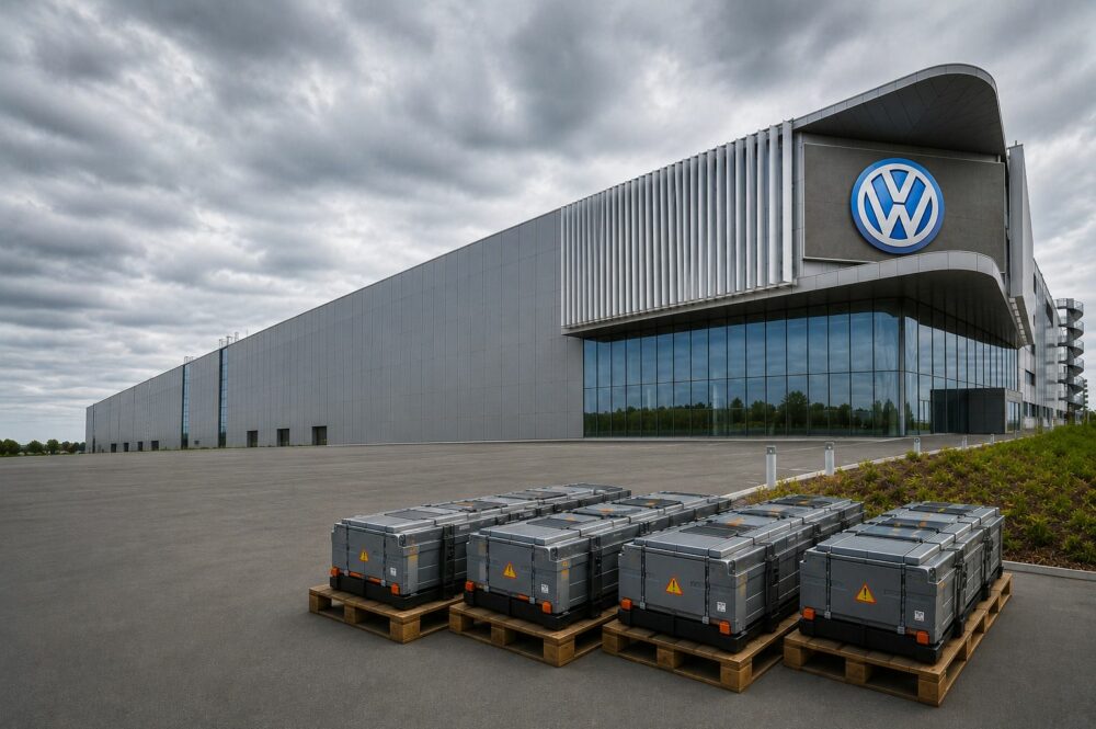 Imagen realizada con IA de Volkswagen y baterías chinas