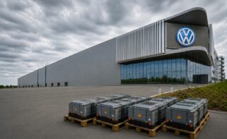 Imagen realizada con IA de Volkswagen y baterías chinas
