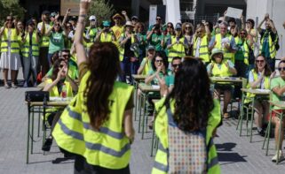Acción reivindicativa del profesorado de la educación pública valenciana