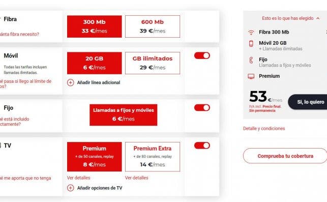 Oferta de Virgin telco.