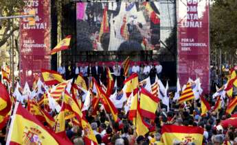 Los políticos no soberanistas se hicieron escuchar en la manifestación del domingo en Barcelona. Los partidos constitucionalistas van dispuestos a ganar el 21-D. Foto: EFE/JE
