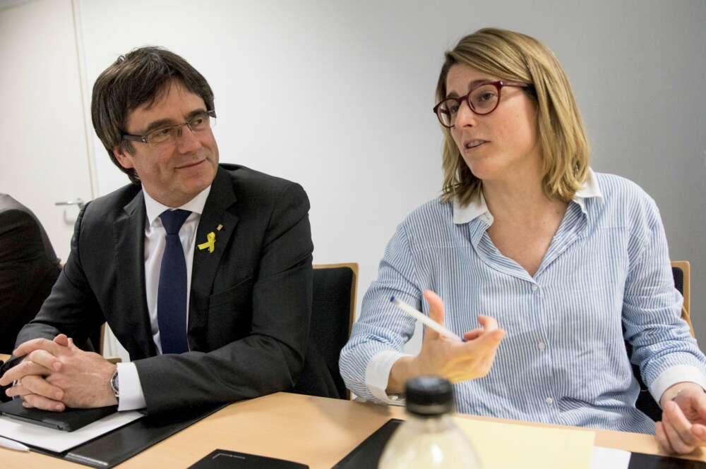 Puigdemont y Artadi, durante una reunión en Berlín. Foto: EFE/OM