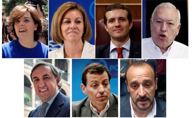 Los siete candidatos del PP. EFE