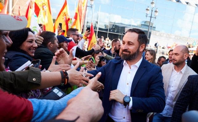 El líder de Vox Santiago Abascal, durante un acto en Barcelona en marzo pasado. /EFE/AG