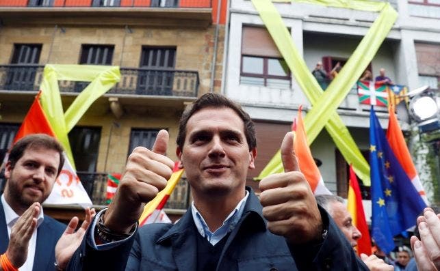 El candidato de Ciudadanos a la presidencia del Gobierno, Albert Rivera