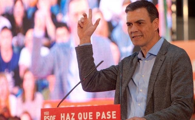 El presidente del Gobierno y candidato por el PSOE a la reelección Pedro Sánchez