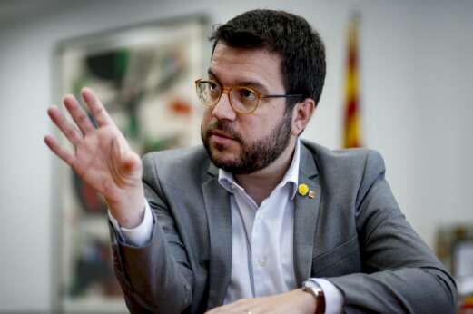 Coordinador nacional de ERC y el vicepresidente del Gobierno de Cataluña, Pere Aragonés