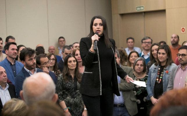 La líder de Ciudadanos, Inés Arrimadas, en un acto del partido el 5 de marzo de 2020 | EFE/TG