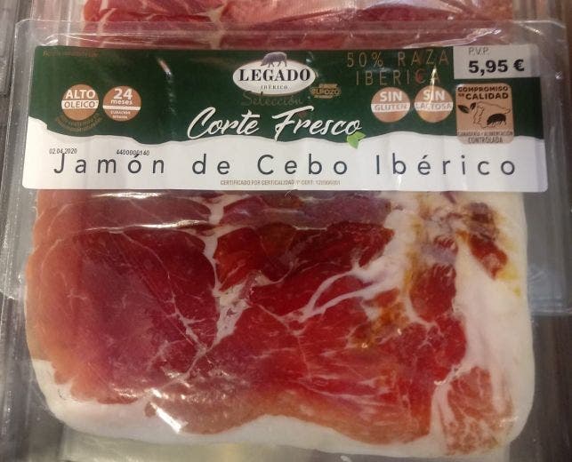 Jamón de cebo ibérico de Legado Ibérico (marca de El Pozo)