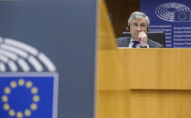 El presidente del Parlamento Europeo, Antonio Tajani. EFE/Stephanie Lecocq