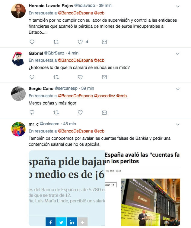 Respuestas al tuit del Banco de España