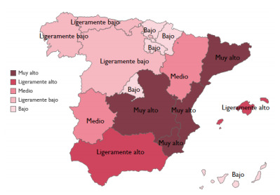 Riesgo de sostenibilidad financiera de las CCAA. Fuente: Airef