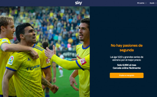 Sky TV cuesta 6,99 euros al mes