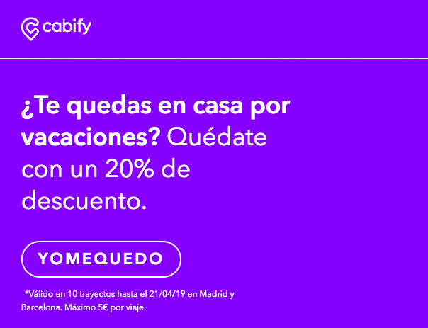 Descuento Cabify.