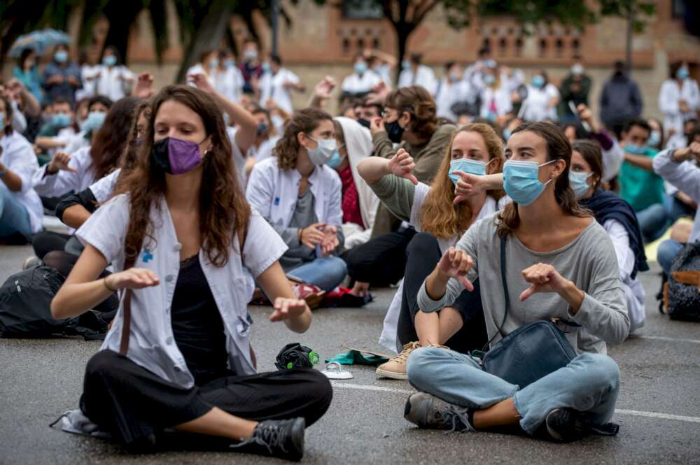 Manifestación de médicos interinos