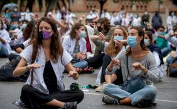 Manifestación de médicos interinos