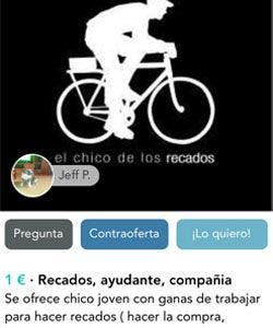 Chico de los recados Wallapop