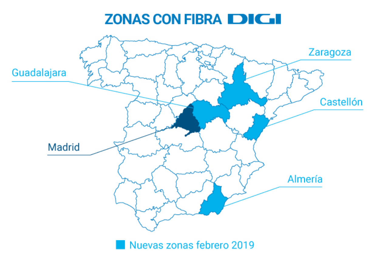 Zonas de Digi con fibra. 