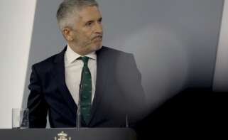 El ministro del Interior, Fernando Grande-Marlaska, comparece en rueda de prensa. EFE/ Ballesteros