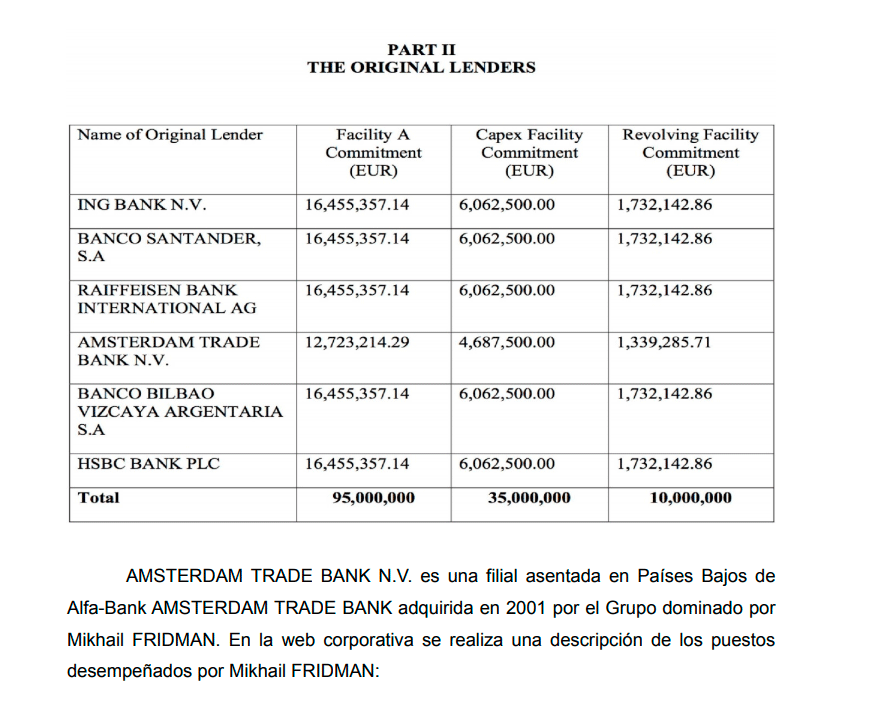 Extracto del documento de la fiscalía