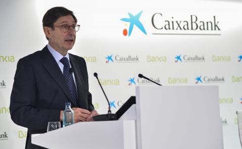 José Ignacio Goirigolzarri en la presentación de la fusión de Caixabank y Bankia. Foto: Caixabank