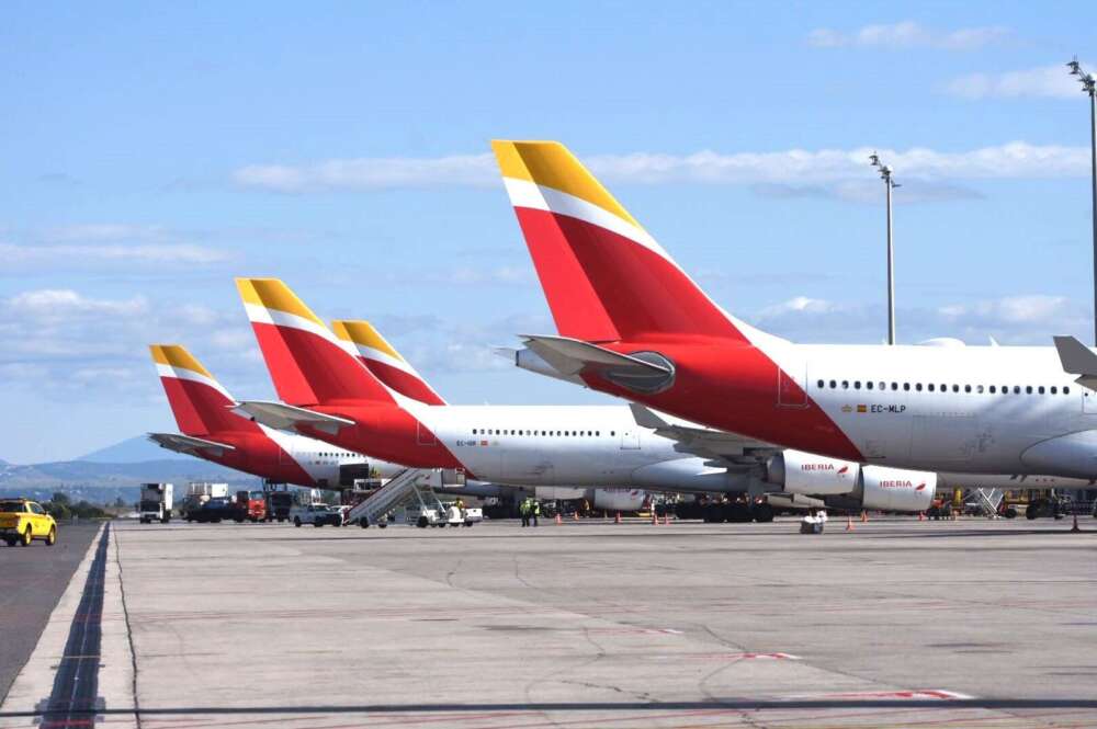 Aviones de Iberia, propiedad de IAG. Foto: Iberia