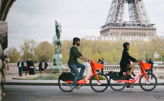 Bicicletas de Jump (Uber) en París.