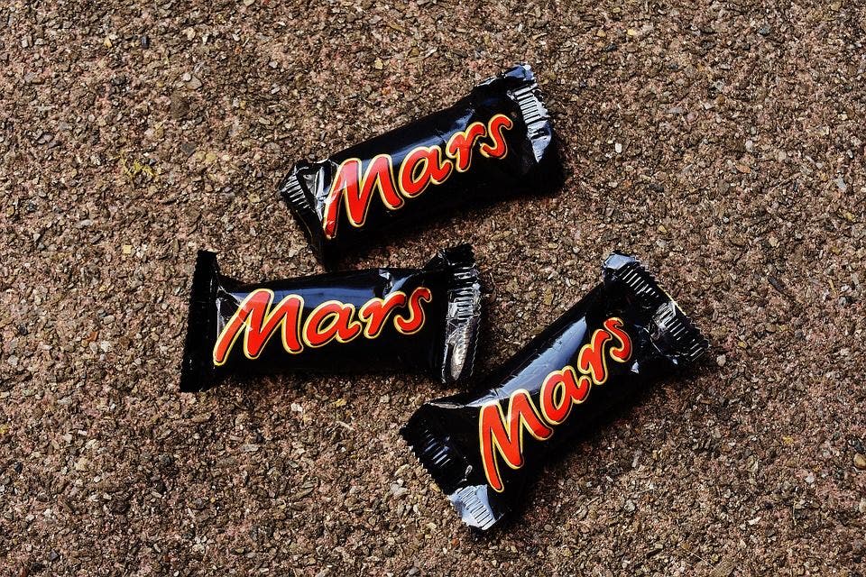 Barras pequeñas de chcolate Mars. Foto: CC0/Max Pixel