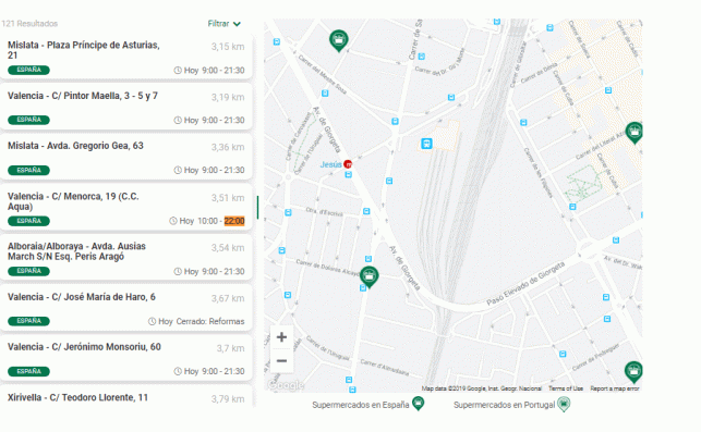 Horarios de Mercadona.