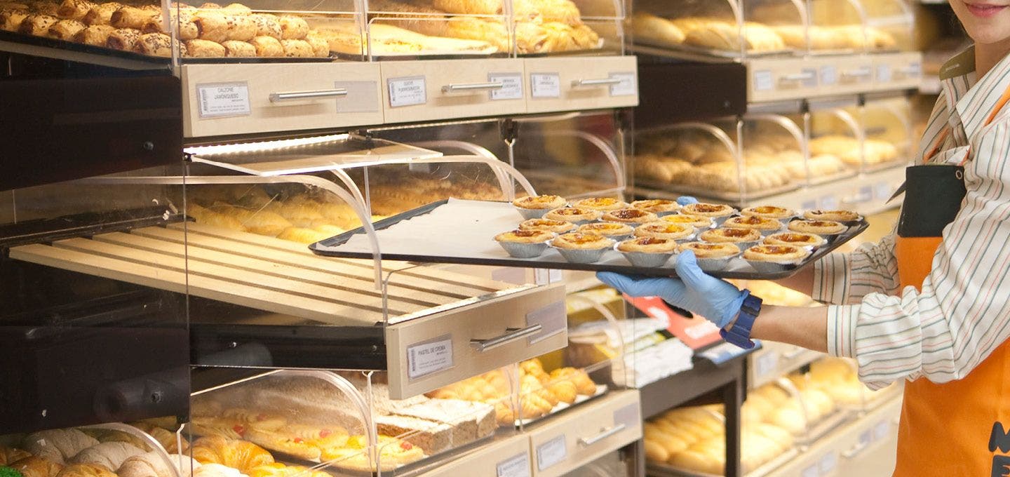 Sección de panadería de Mercadona