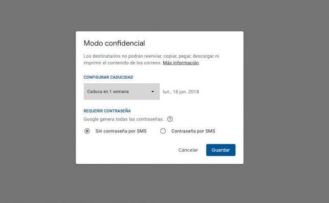 El "modo confidencial" de Gmail permite establecer cuánto tiempo estará disponible un mensaje de correo