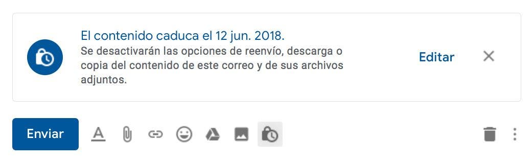 Modo confidencial nuevo Gmail