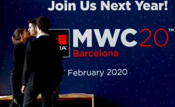 Salida de asistentes de la última jornada del Mobile World Congress de 2019 en la Fira de Barcelona, el último que se pudo celebrar antes de la pandemia de coronavirus | EFE/TA/Archivo