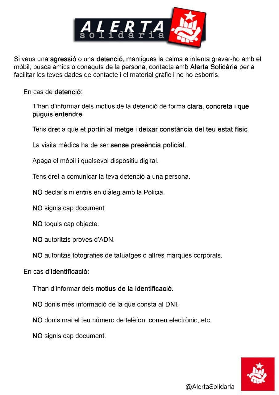 Mensaje de alerta solidaria. EFE