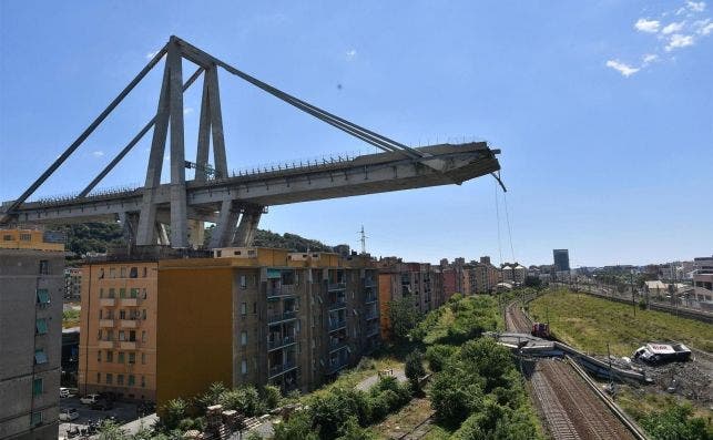 Ponte Morandi, en Génova, se hundió en agosto de 2018 y dejó más de 40 muertos. ASPI, propiedad de Atlantia, gestionaba la infraestructura. EFE