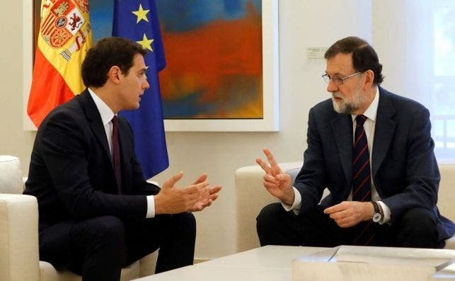 Rivera y Rajoy durante su reciente reunión en el Palacio de la Moncloa