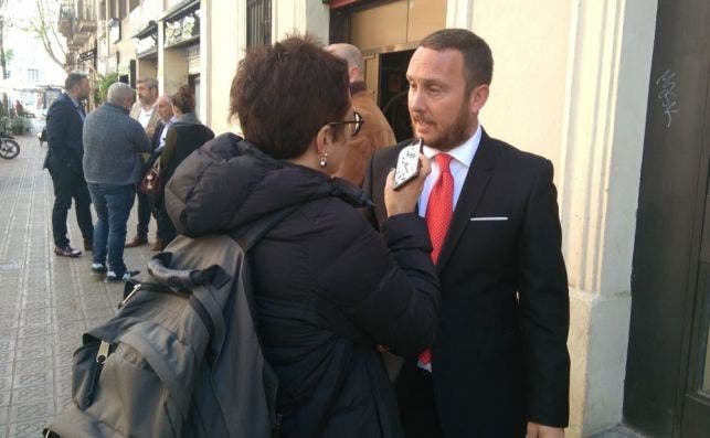 El presidente de la FECAD, Daniel Salinero, después de la presentación de la Feria de Abril de Barcelona de este año. /ED