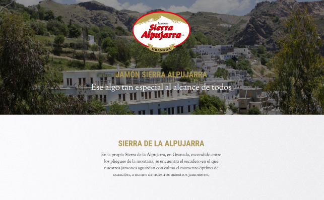 La web del jamón Sierra Alpujarra, de Comapa, consultada el 7 de octubre de 2019 por Economía Digital