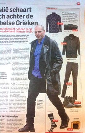 Revista alemana recomendando el 'estilo Varoufakis'